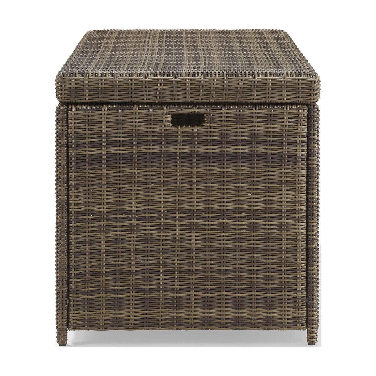 Weathered Brown Wicker Patio Deck Box K9734