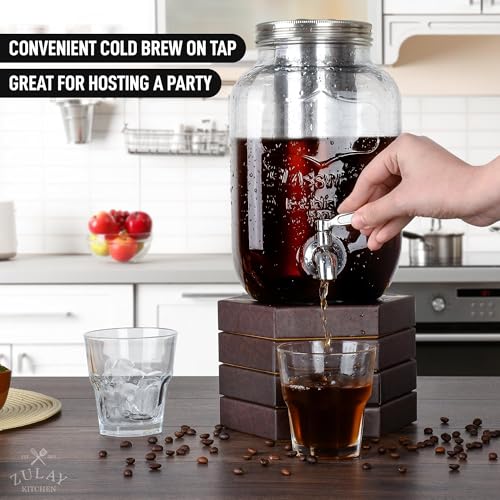 1 Gallon Cold Brew Coffee Maker with Extra-Thick Glass & Stainless Steel Infuser R40808