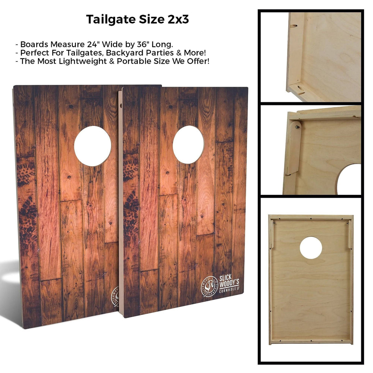 Solid Wood Cornhole Board Set, Multicolor F73783