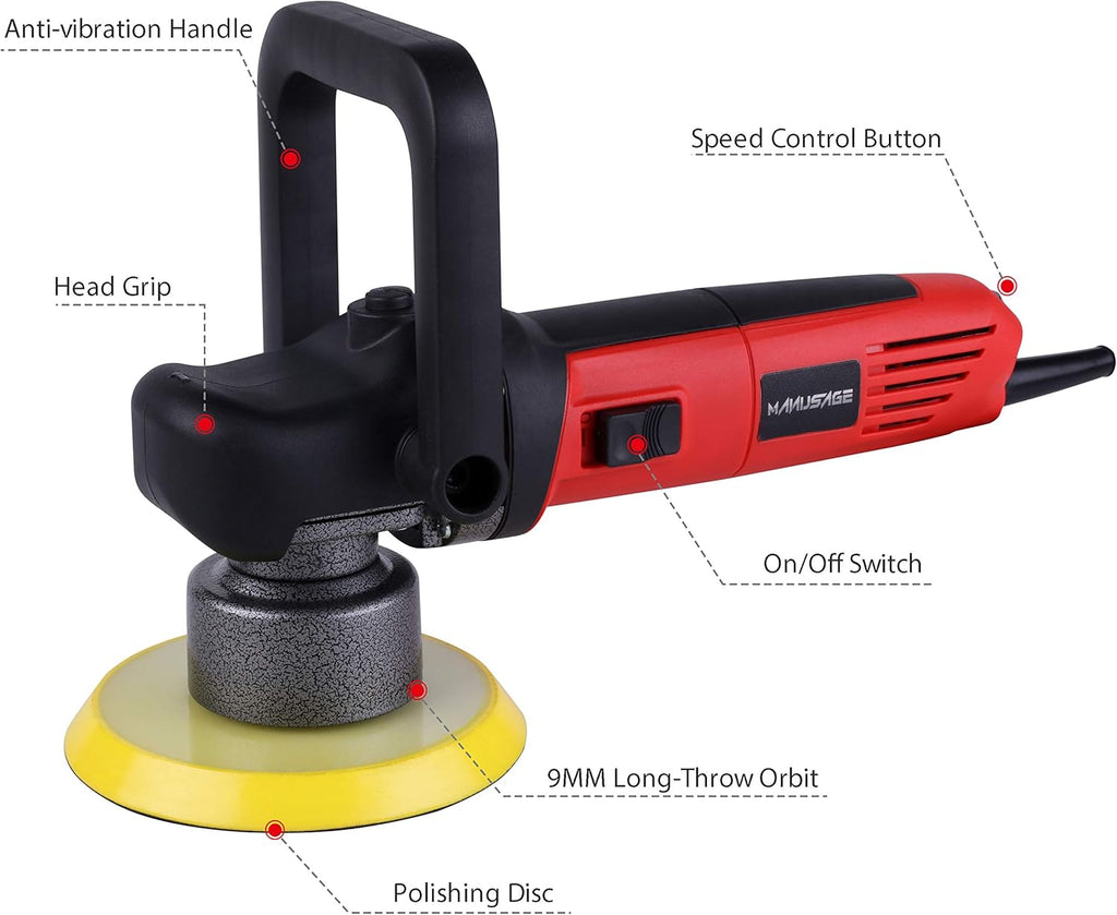 3-Inch Variable Speed Dual Action Car Polisher E2123
