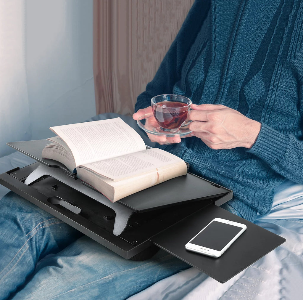 Portable Laptop Lap Desk with Detachable Mouse Pad Tray O494