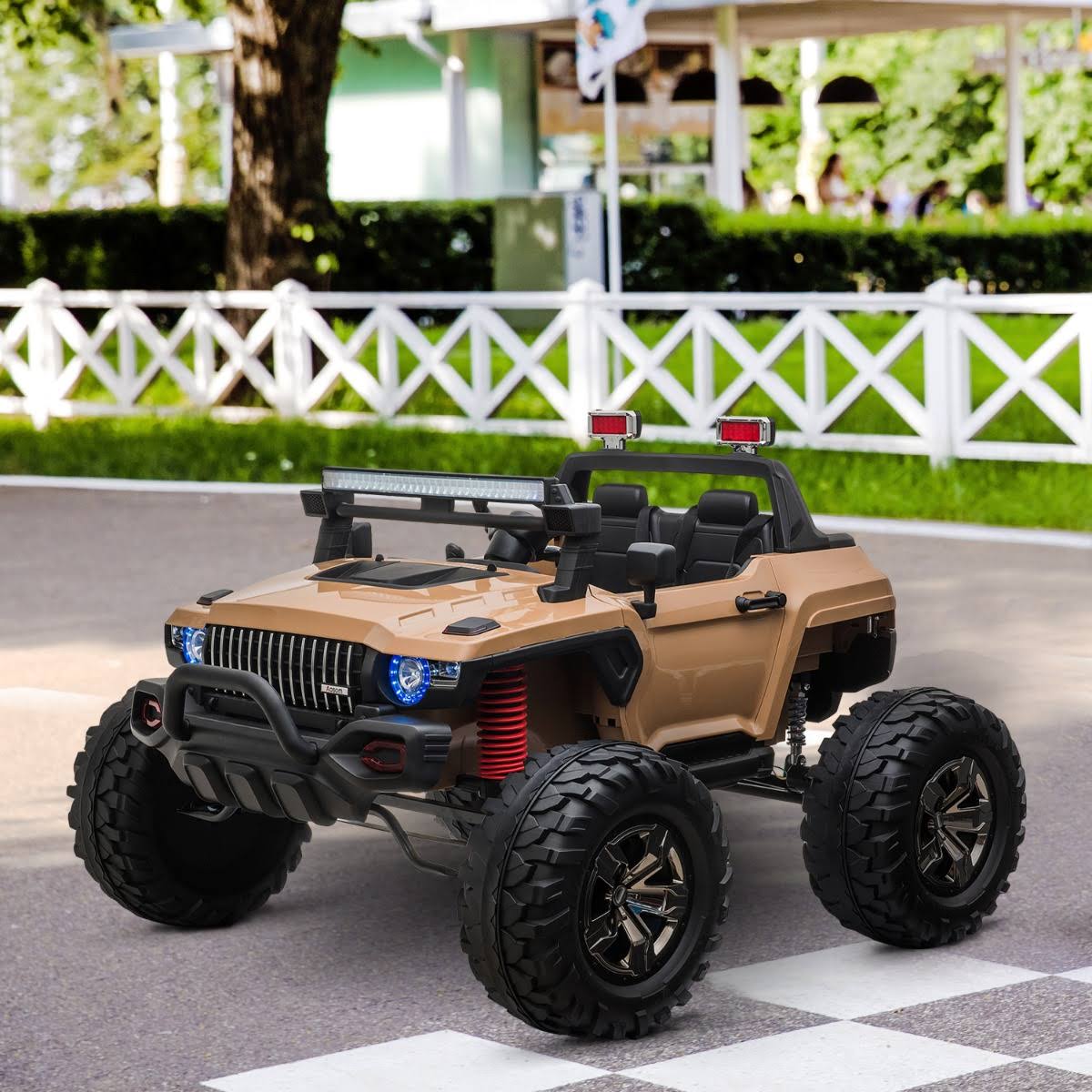 Ride on Car Off Road Truck SUV 12 V Electric Battery Powered with Remote Control Yellow O64244