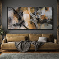 Orange Gray Yellow Abstract Canvas Wall Art 24×48IN Q3253