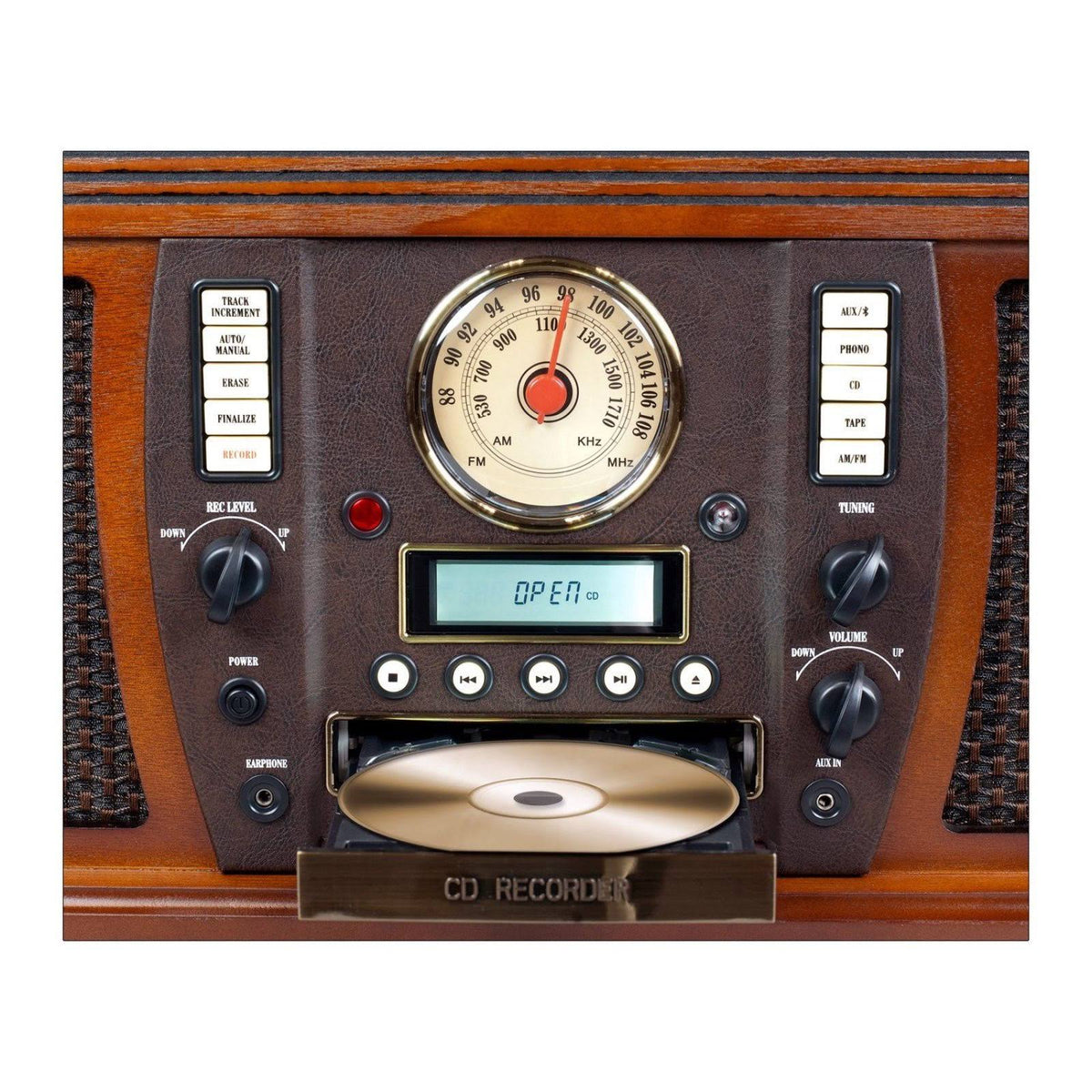 Wooden Turntable with Bluetooth Y4205