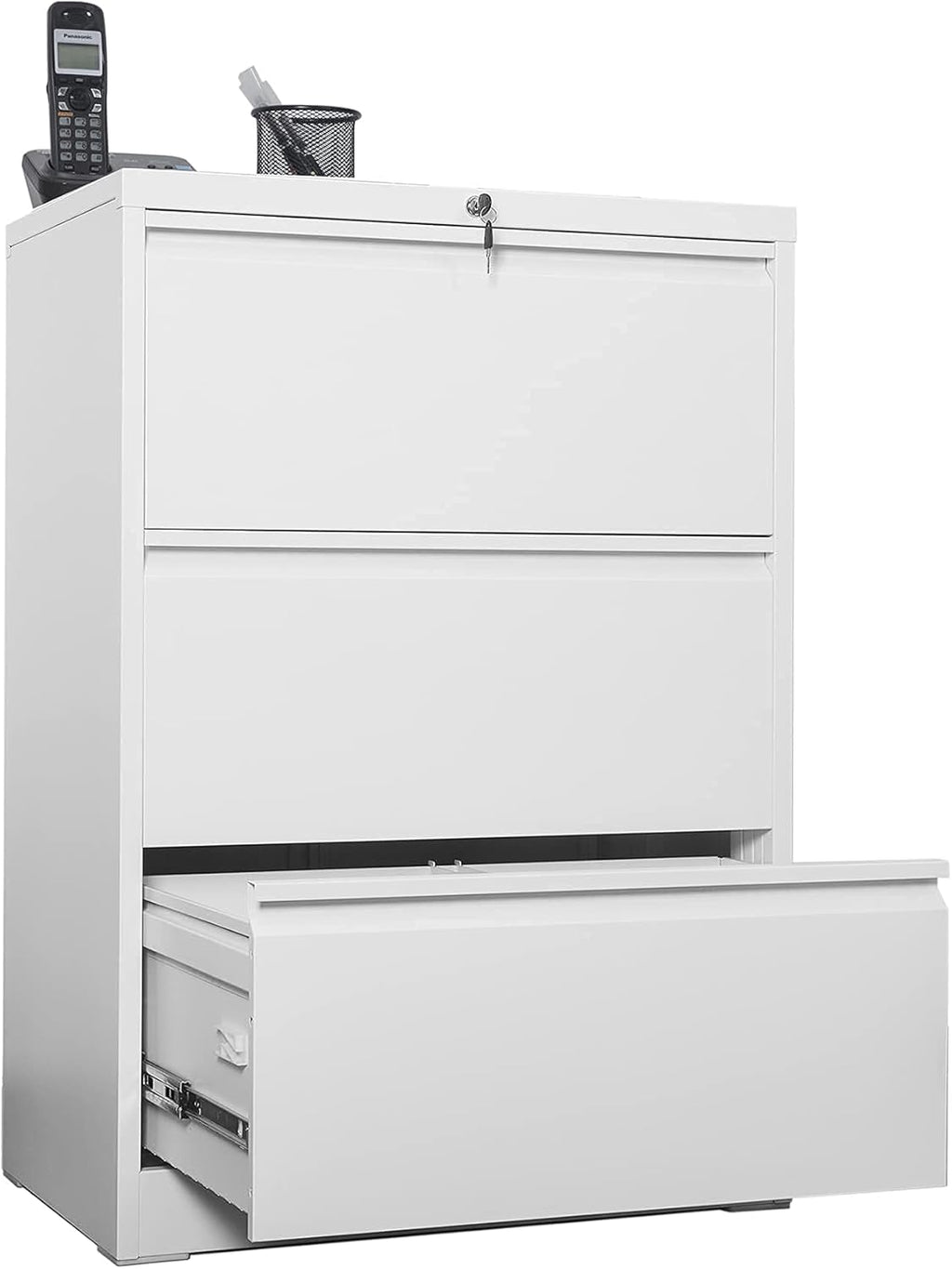 Metal 2 Drawer Locking Lateral Filing Cabinet T630
