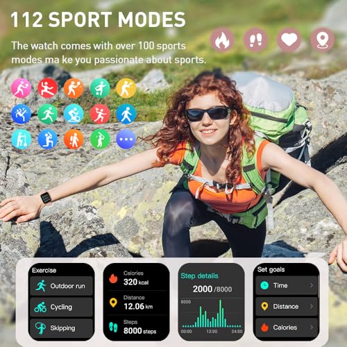 1.96 HD Smartwatch with Heart Rate, Sleep Monitor, IP68 Waterproof A8964