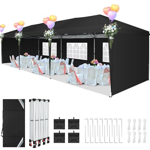 10x20 Pop Up Canopy Tent with 6 Sidewalls White X248