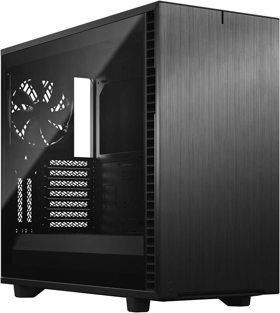 Black Brushed Aluminum/Steel Mid Tower Computer Case J448199