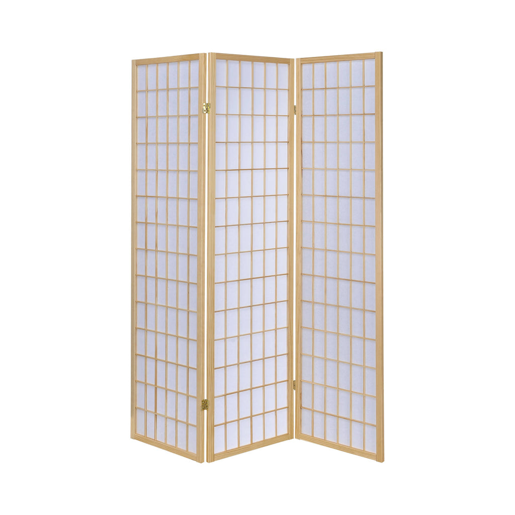 Natural 3 Panel Room Divider Folding Screen L6794