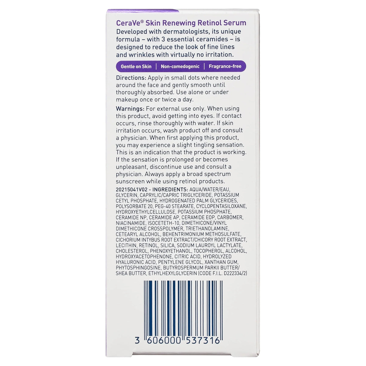 Retinol Face Serum with Niacinamide & Hyaluronic Acid, 1 fl oz C20792