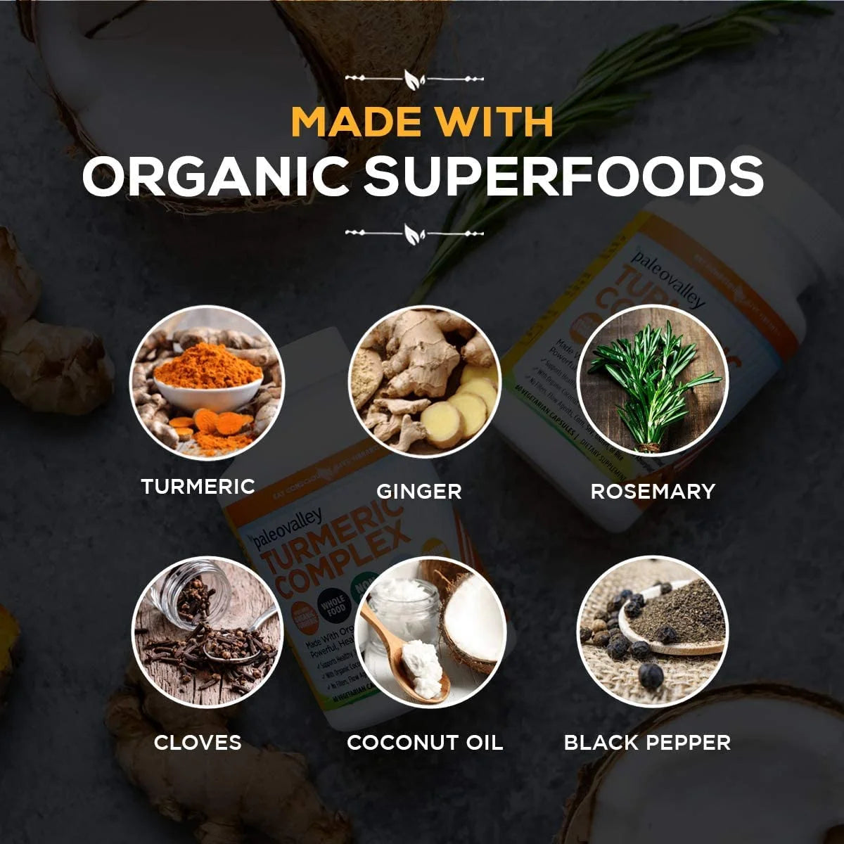 Organic Turmeric Complex 60 Vegetarian Capsules I798