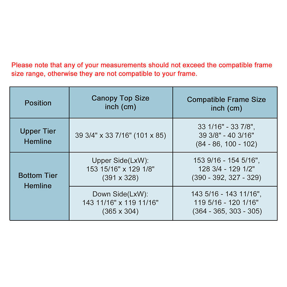 2-Tier 12x10 Gazebo Canopy Top Replacement Brown Y469813