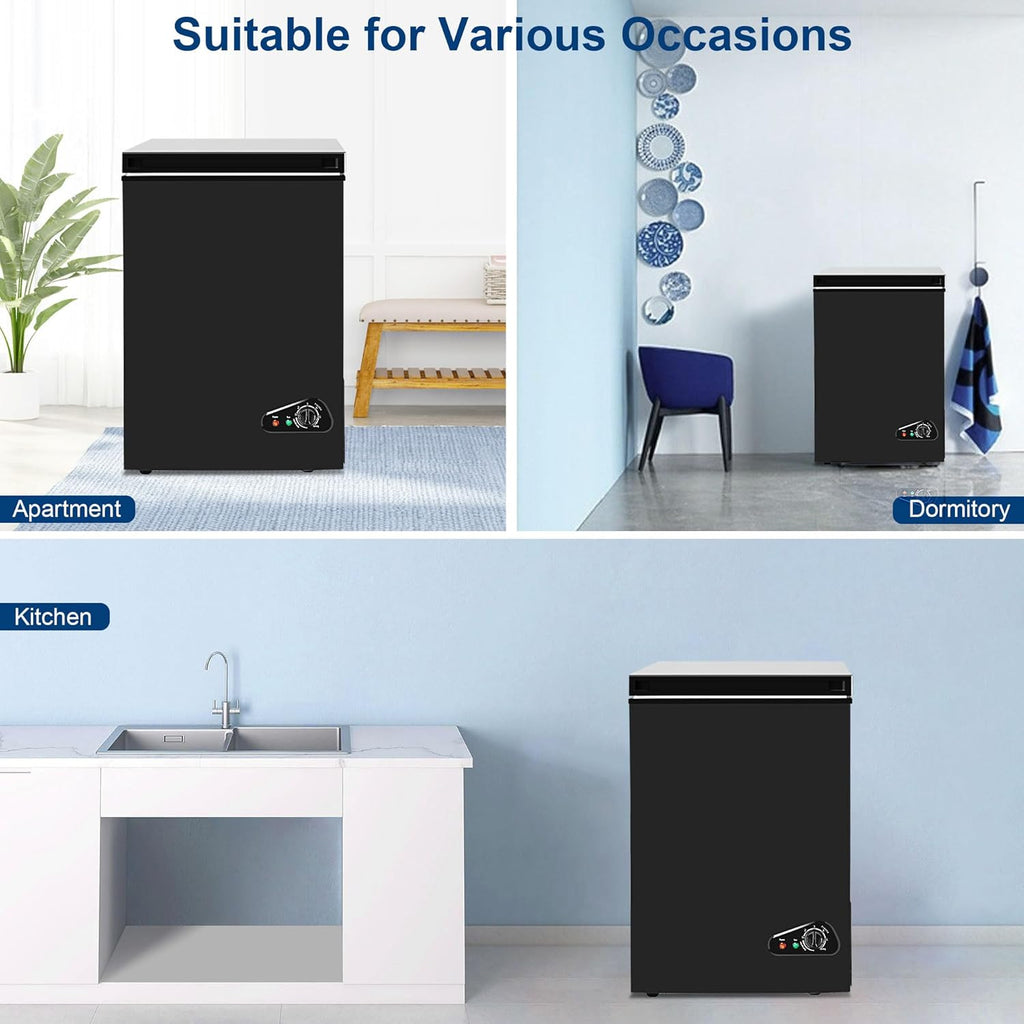 Compact Chest Freezer 4.0 cu ft with Removable Basket T390428