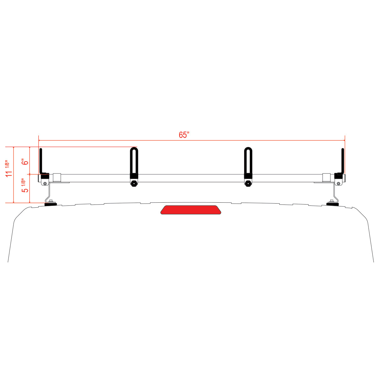 Heavy Duty 3 Bar Ladder Roof Rack I819