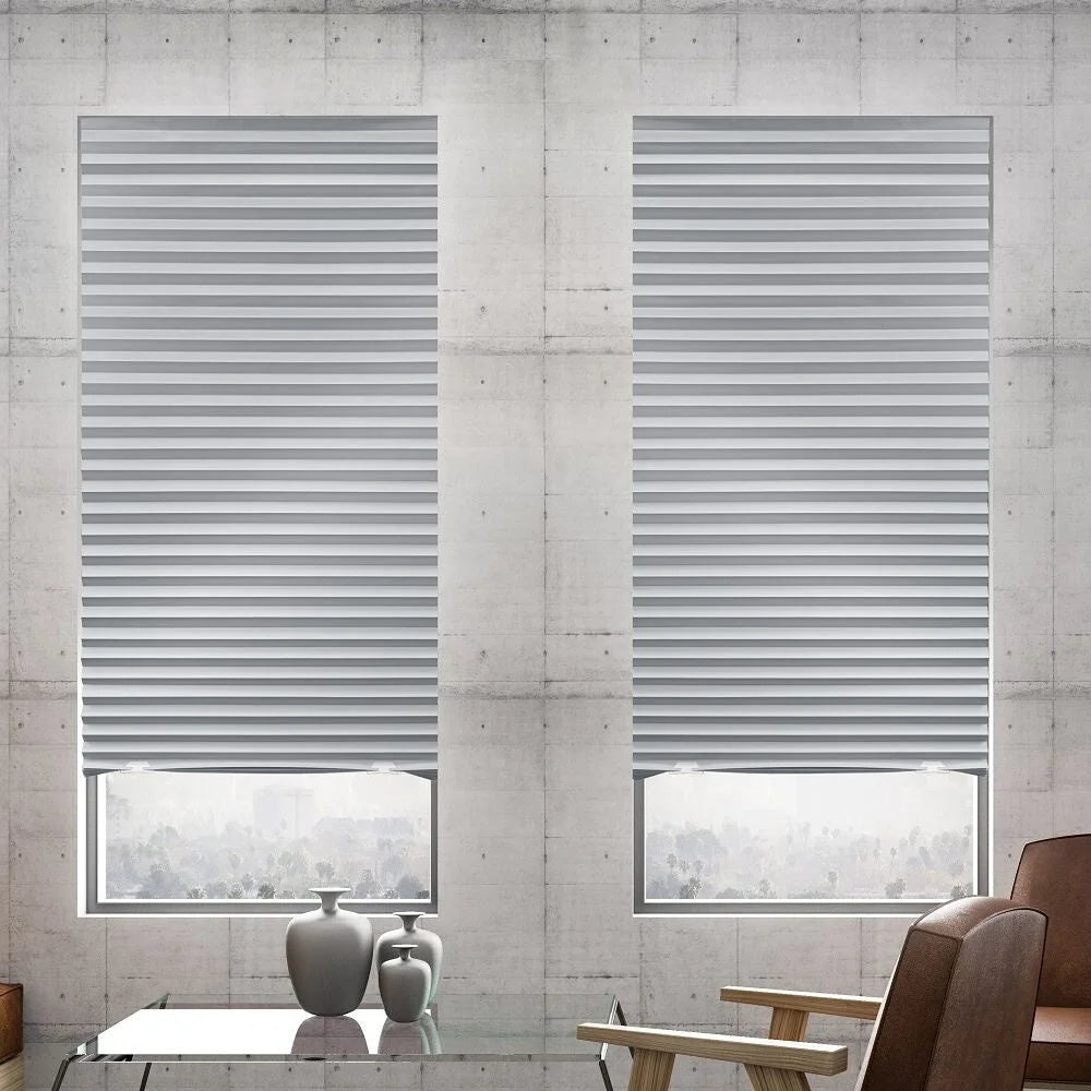 White Pleated Temporary Shades 36 W x 72 H Inches W236983