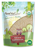Organic Hulled Sesame Seeds, 1 Pound, Whole Raw White Sesame Seeds, Non-GMO, Kosher, Vegan, Unroasted M799935