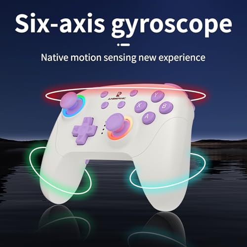 Wireless Gaming Controller 2.4G Gamepad Hall Effect RGB Lights V557