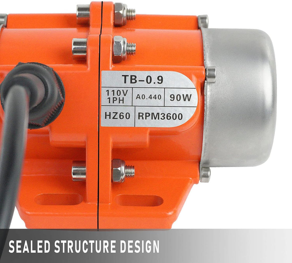 100W Single Phase Electric Vibrating Motor Aluminum Alloy Case AC 110V 3600rpm S7734