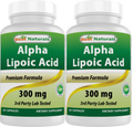2 Pack Alpha Lipoic Acid 300 mg 120 Capsules X81718