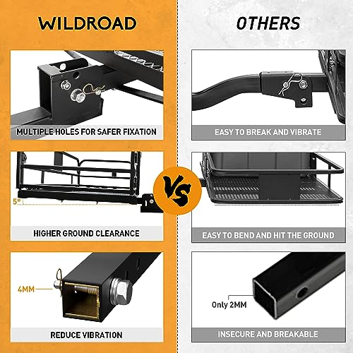 60" x 24" x 14" Hitch Cargo Carrier with Waterproof Cargo Bag M7163