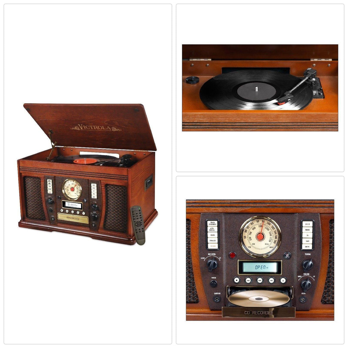 Wooden Turntable with Bluetooth Y4205