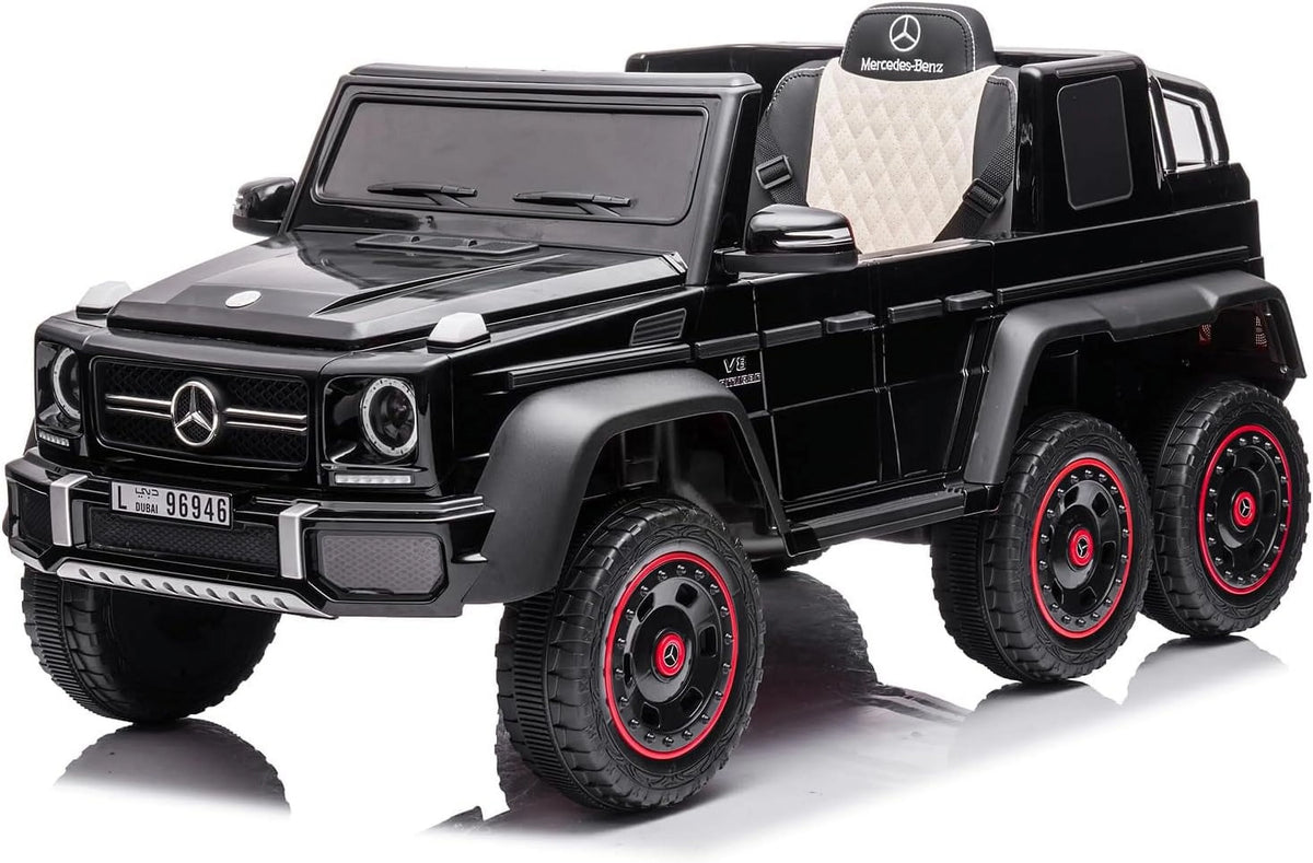 24V 6 Wheels Electric Ride on Kids Car with Remote Control Music&Lights Black B82326