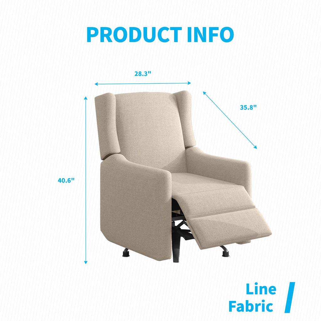Beige Linen Swivel Rocking Chair R82924