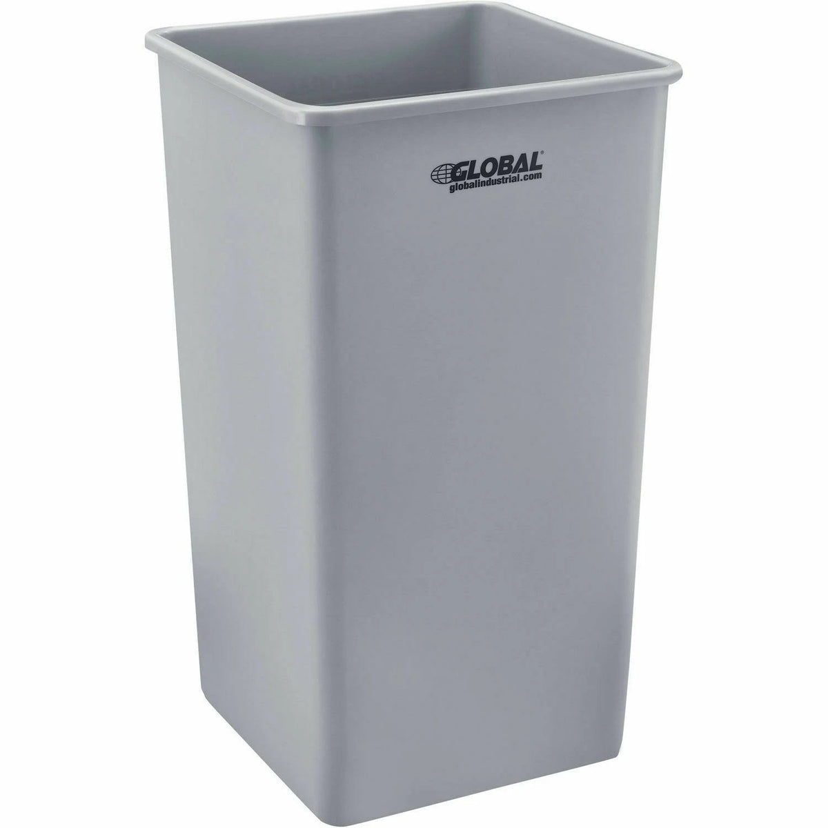Gray 50 Gallon Square Plastic Garbage Can I539162