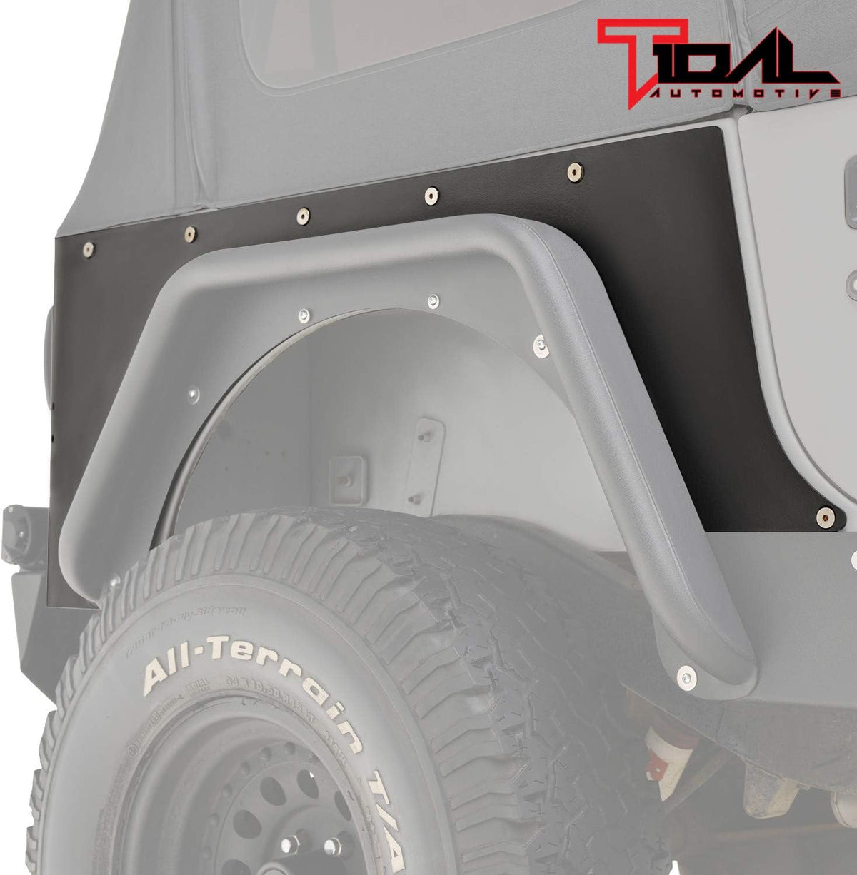 Black Textured Rear Corner Guard for Wrangler YJ W404874