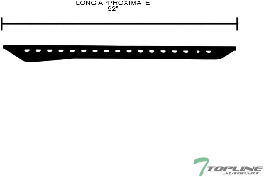Textured Black Round Pattern Side Step Rail Nerf Bars Z7699