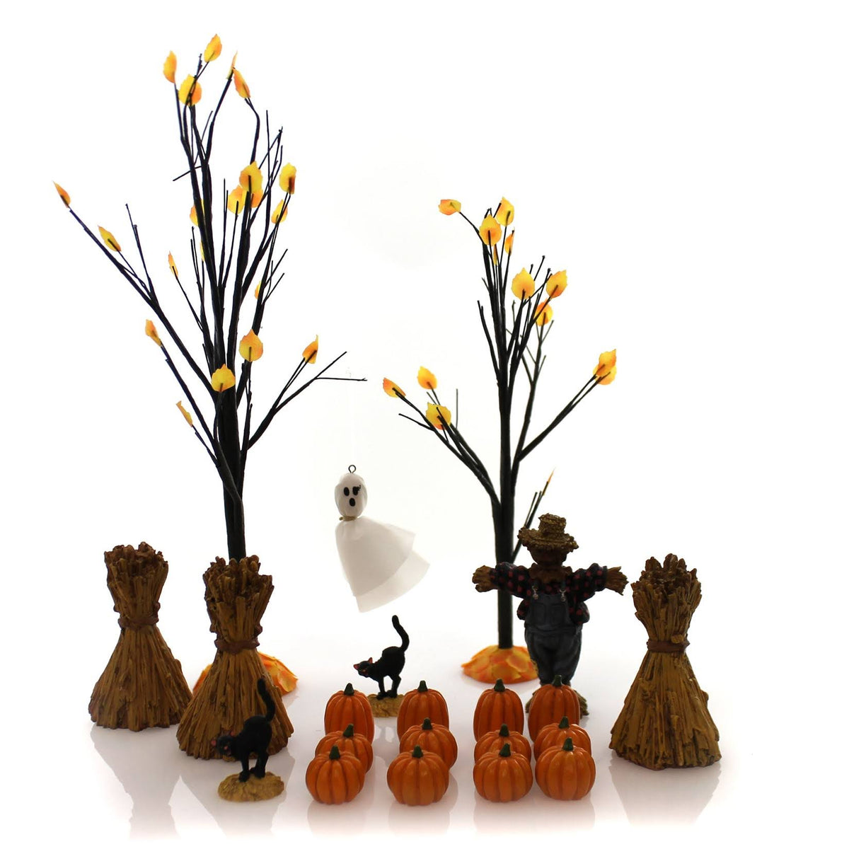 Halloween Village Accessories Pumpkins Cat Q914