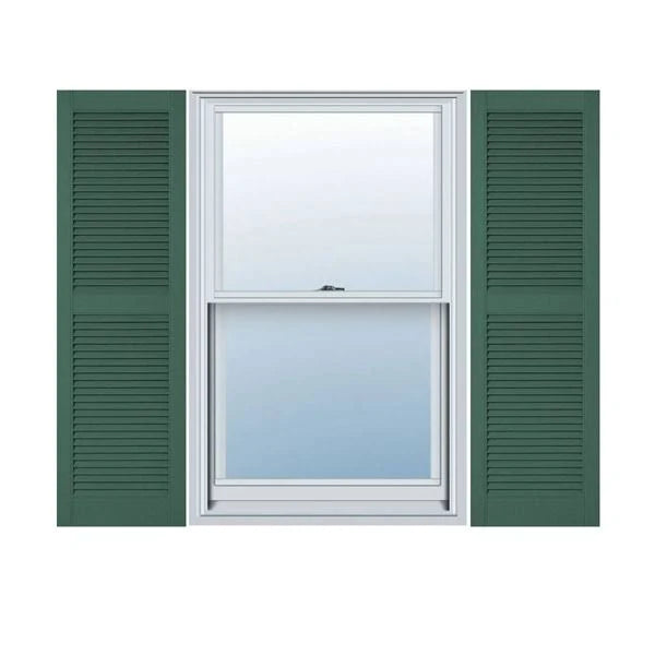 Forest Green Vinyl Open Louver Shutters H97904