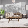 Solid Wood Trestle Coffee Table in Rustic Brown C260451
