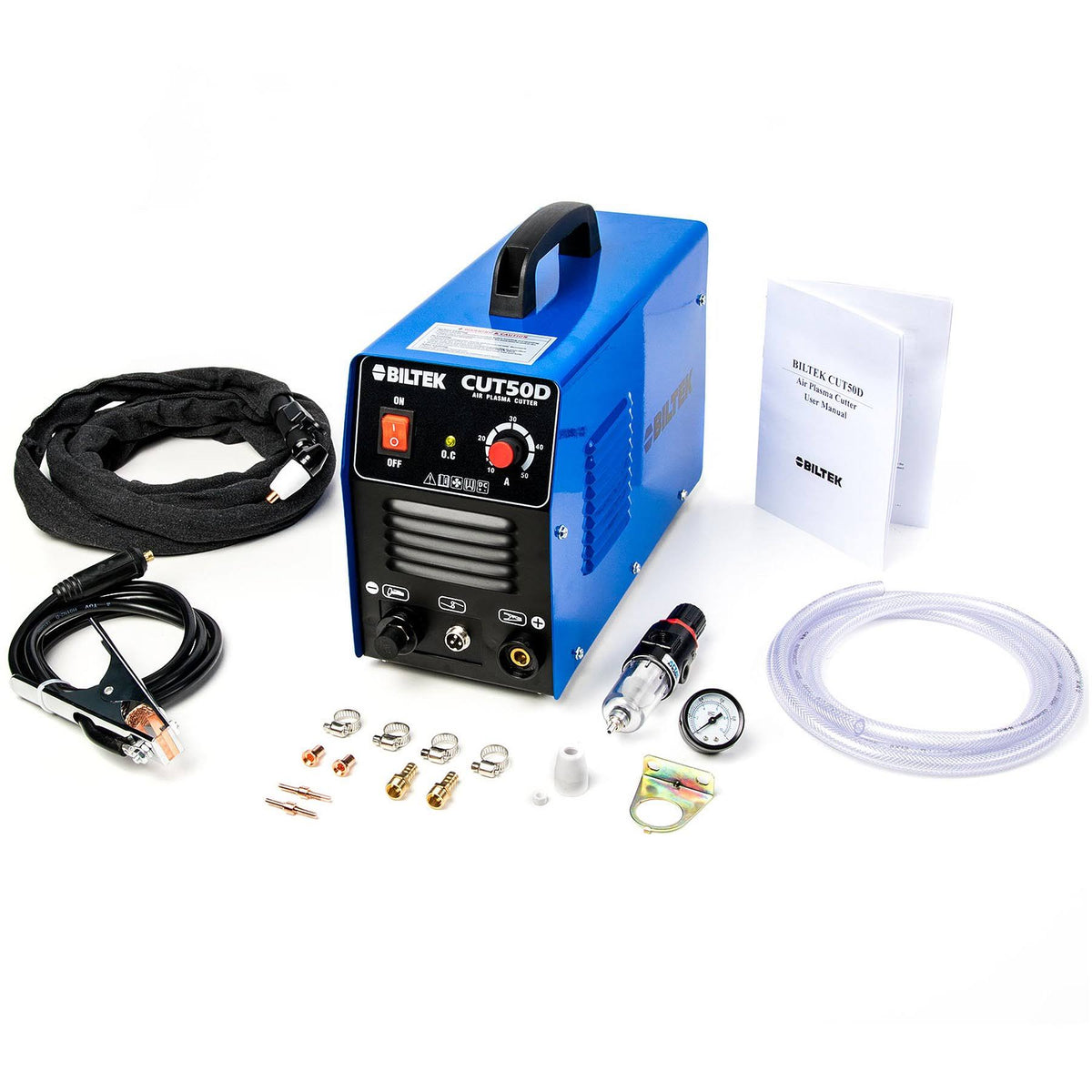 50Amp Air Plasma Cutter, 1/2x22 inch Cut 110V/220V Input Dual Voltage Q502235