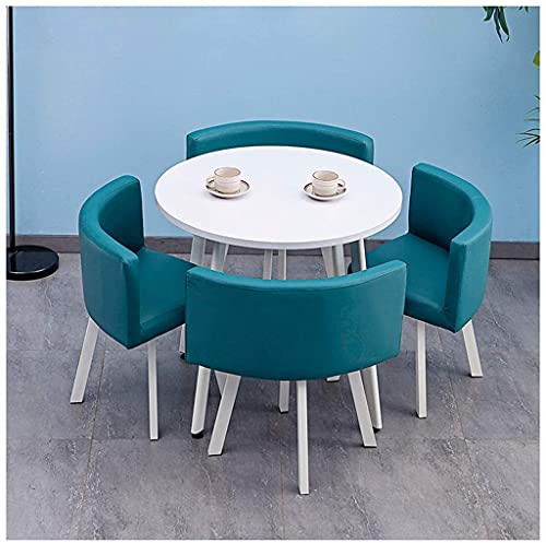 Light Blue Solid Wood Round Dining Table S285049