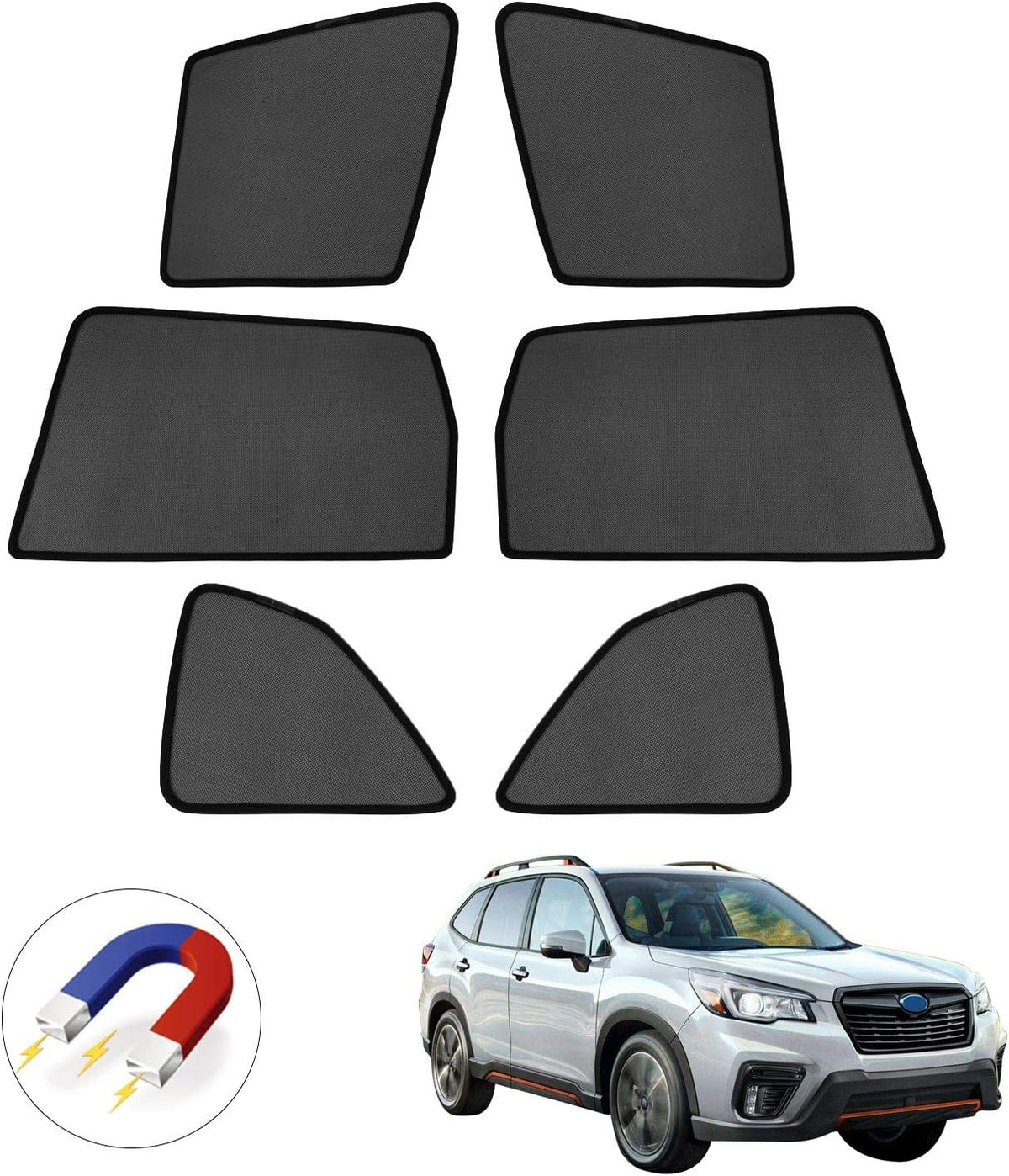 Custom Fit Folding Side Window Sunshade 6 PCS F6154