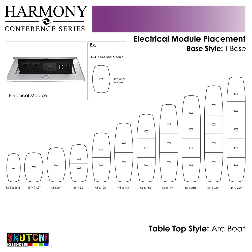 6 Person Arc Boat Conference Table 6 Ft D823442
