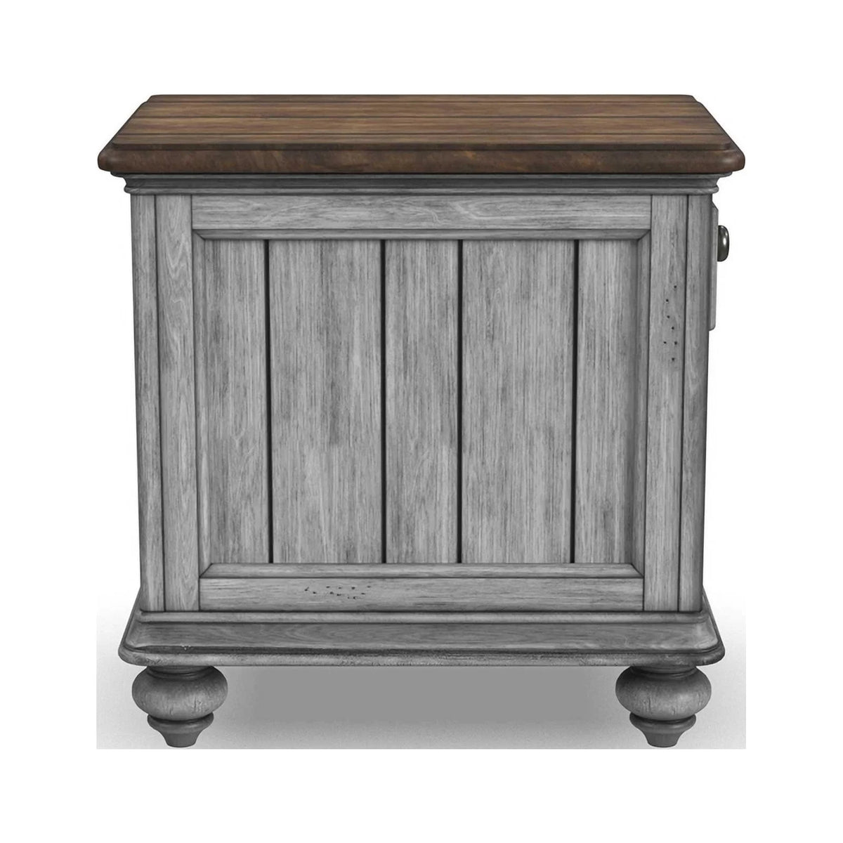 Brown Wood Chairside Table T5849