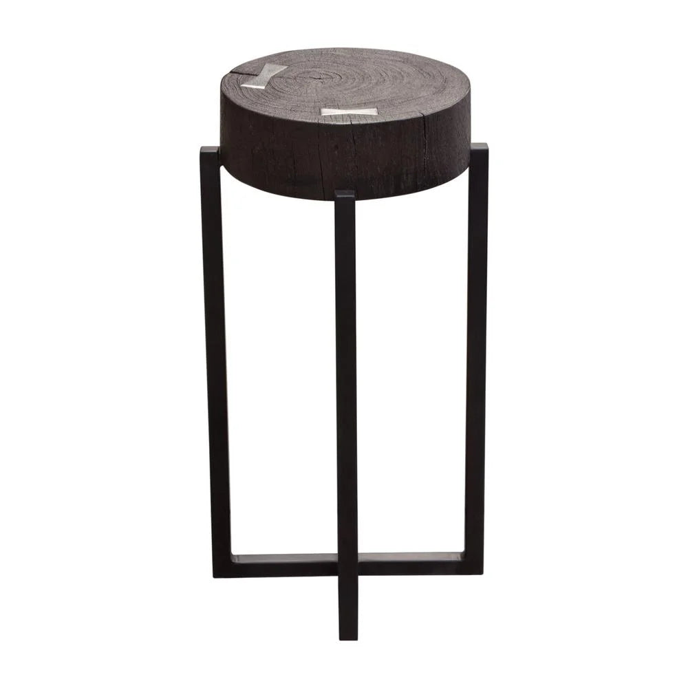 Espresso Accent Table with Mango Wood Top U53249