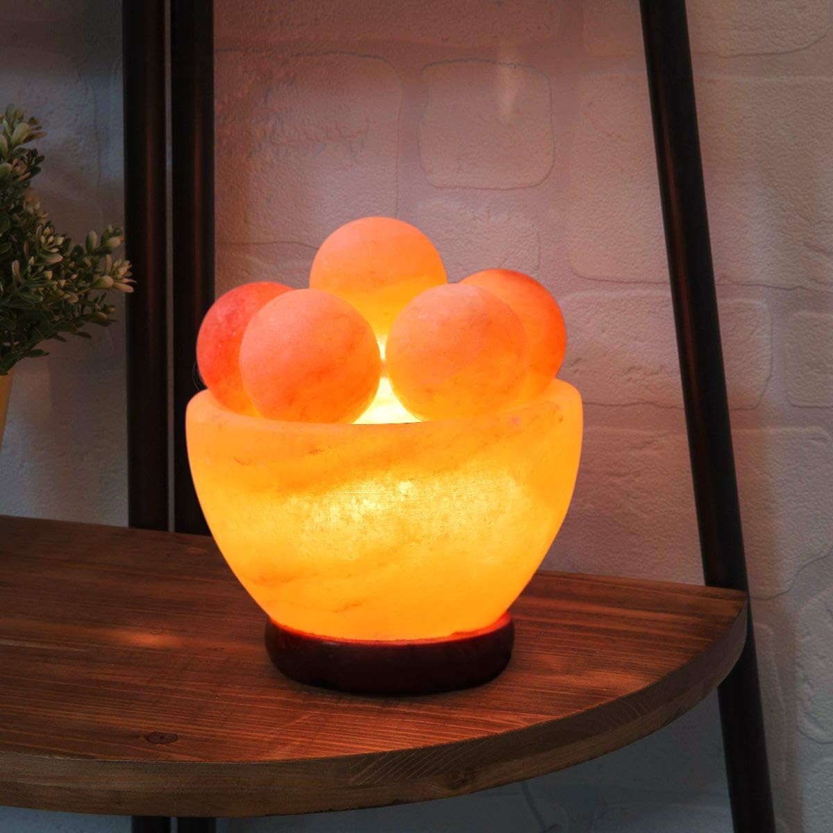 6 inches 8 lbs. Himalayan Salt Lamp with Dimmer Switch and Extra Bulb I3234