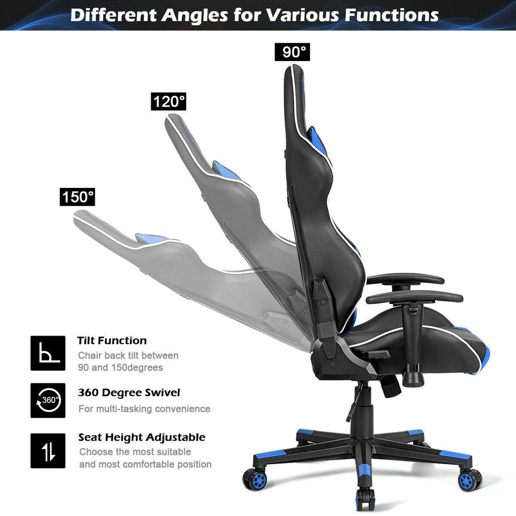 Blue Gaming Reclining Racing Chair M450