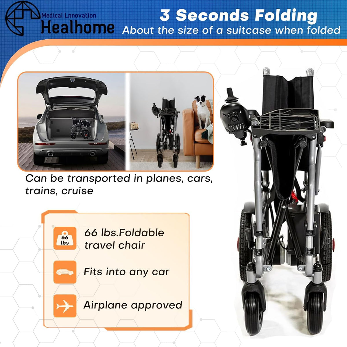 Portable Motorized Electric Wheelchair B739