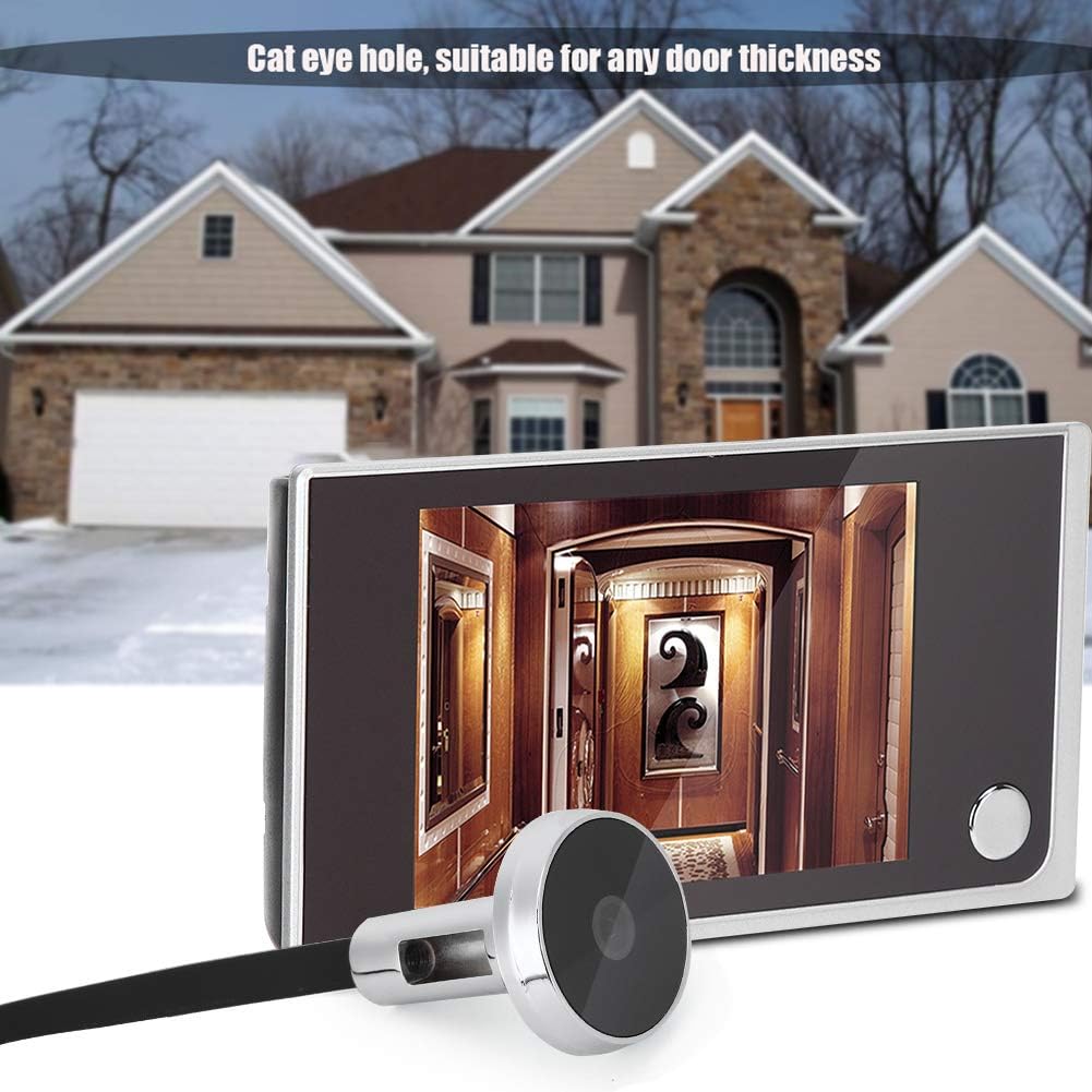 Video Doorbell 3.5 Digital LCD Security Camera 120 Degree Peephole Viewer B7425