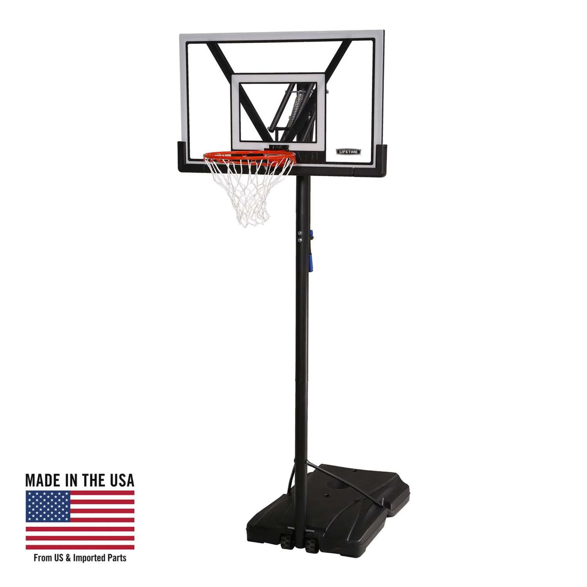 Adjustable Portable Basketball Hoop 48 inch Polycarbonate V21452