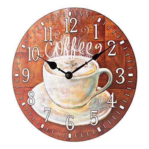 12-Inch Round Coffee Analog Wall Clock T69787