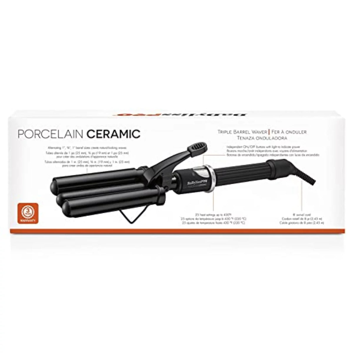 Ceramic Triple Barrel Waver S15344