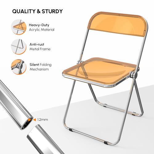 Clear Acrylic Folding Chairs 2 Pack T713