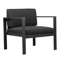 29 Inch Jet Black Aluminum Armchair R197