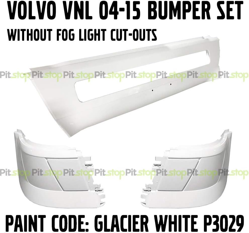White Bumper Set Corner Left Right Center 3PCS Y77495