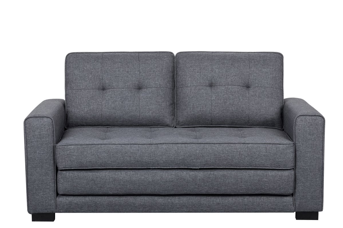Dark Gray Convertible Sleeper Loveseat G52987